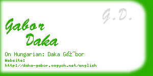 gabor daka business card